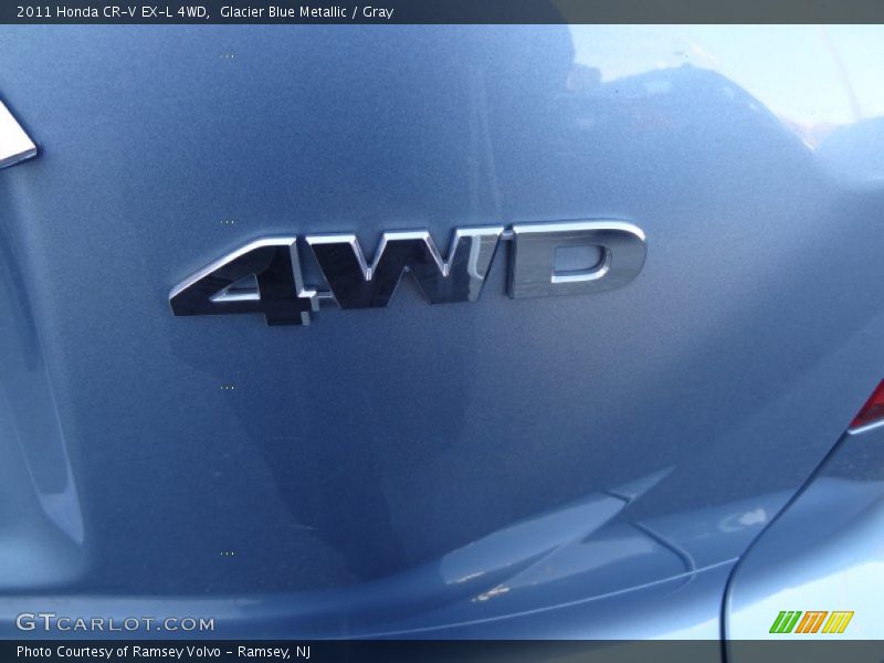 Glacier Blue Metallic / Gray 2011 Honda CR-V EX-L 4WD