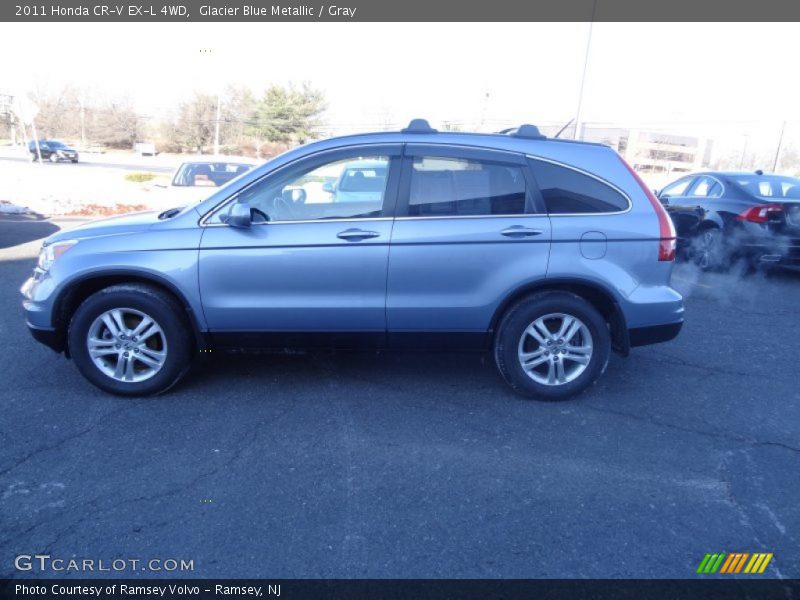 Glacier Blue Metallic / Gray 2011 Honda CR-V EX-L 4WD
