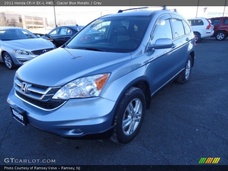 Glacier Blue Metallic / Gray 2011 Honda CR-V EX-L 4WD