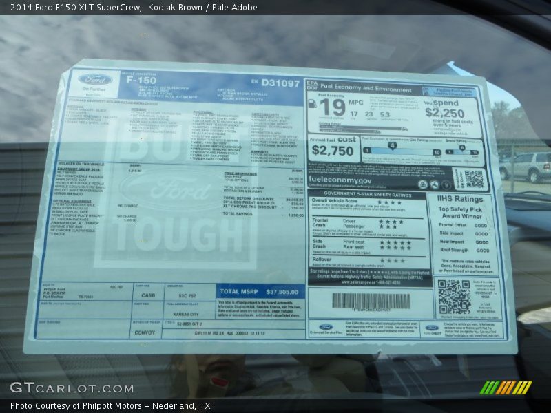 Kodiak Brown / Pale Adobe 2014 Ford F150 XLT SuperCrew