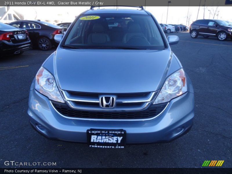 Glacier Blue Metallic / Gray 2011 Honda CR-V EX-L 4WD