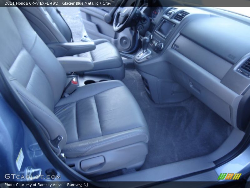 Glacier Blue Metallic / Gray 2011 Honda CR-V EX-L 4WD