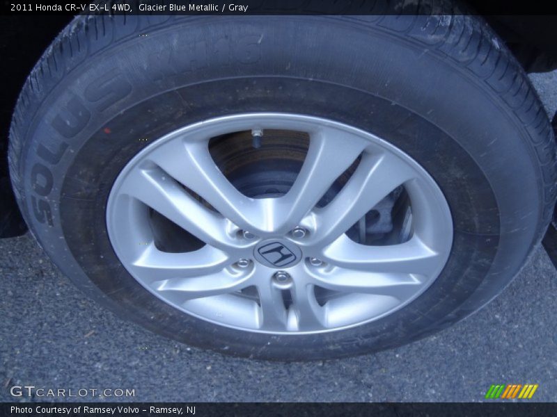 Glacier Blue Metallic / Gray 2011 Honda CR-V EX-L 4WD
