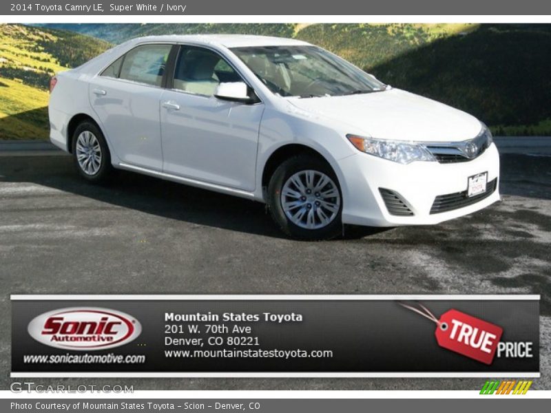 Super White / Ivory 2014 Toyota Camry LE