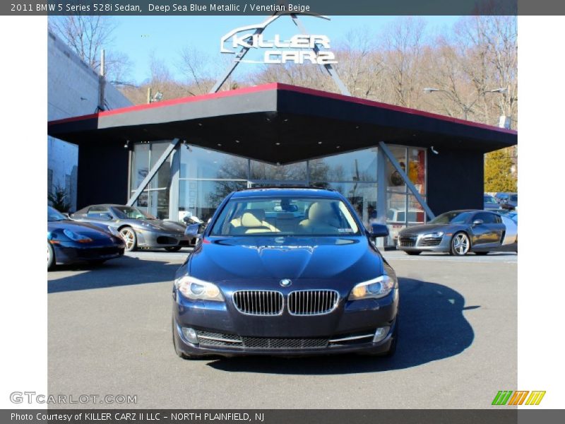 Deep Sea Blue Metallic / Venetian Beige 2011 BMW 5 Series 528i Sedan