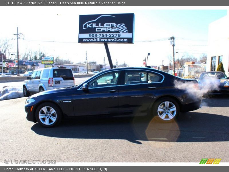 Deep Sea Blue Metallic / Venetian Beige 2011 BMW 5 Series 528i Sedan