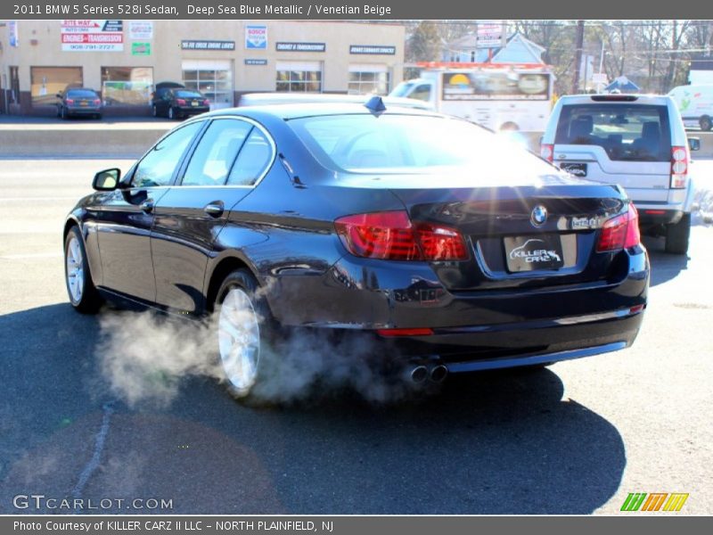 Deep Sea Blue Metallic / Venetian Beige 2011 BMW 5 Series 528i Sedan