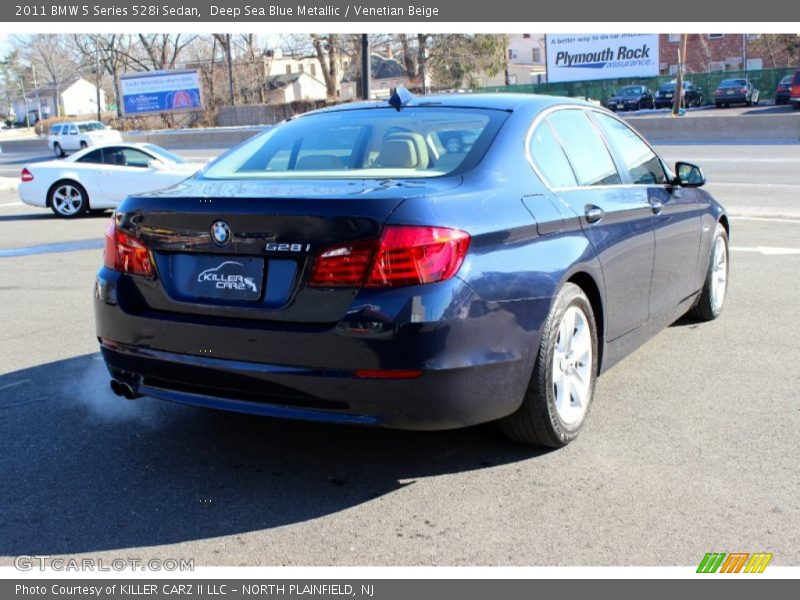 Deep Sea Blue Metallic / Venetian Beige 2011 BMW 5 Series 528i Sedan