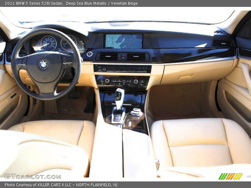 Deep Sea Blue Metallic / Venetian Beige 2011 BMW 5 Series 528i Sedan