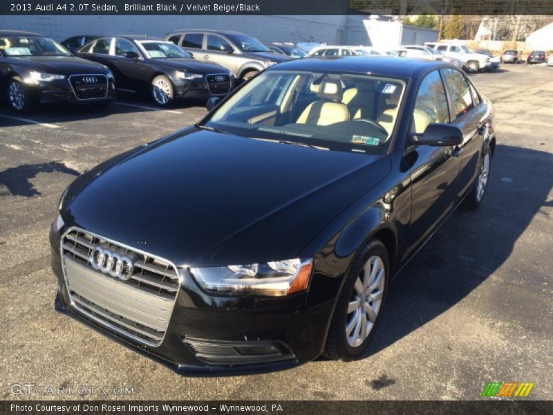 Brilliant Black / Velvet Beige/Black 2013 Audi A4 2.0T Sedan
