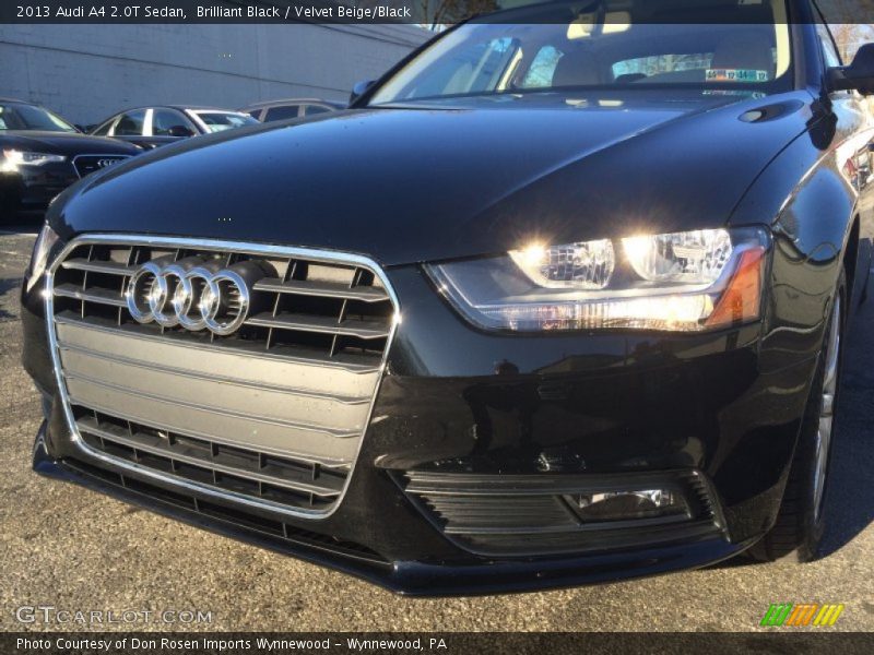 Brilliant Black / Velvet Beige/Black 2013 Audi A4 2.0T Sedan