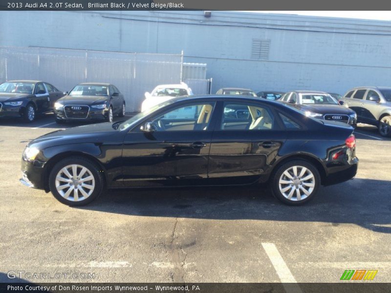 Brilliant Black / Velvet Beige/Black 2013 Audi A4 2.0T Sedan