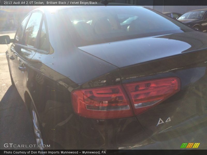 Brilliant Black / Velvet Beige/Black 2013 Audi A4 2.0T Sedan