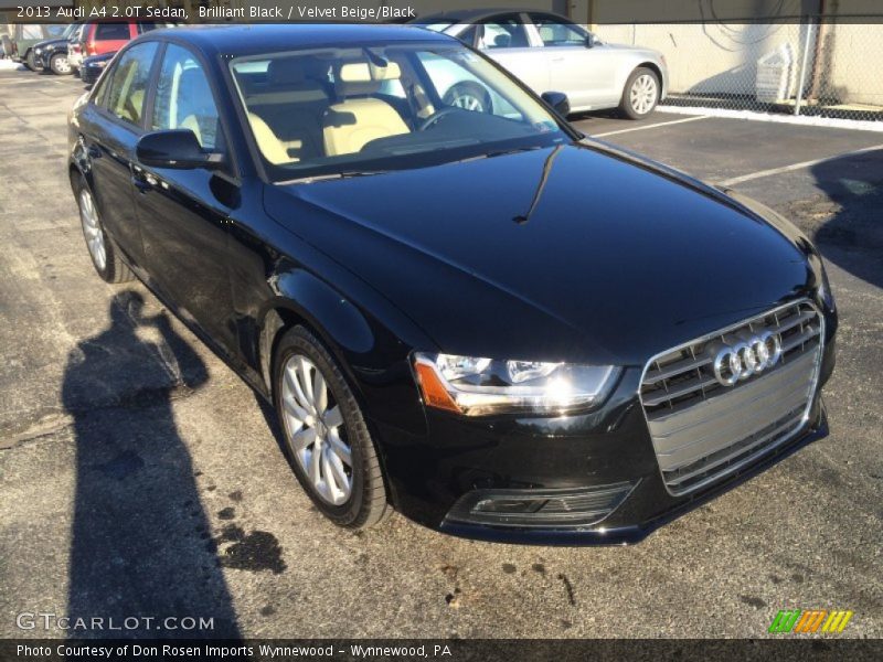 Brilliant Black / Velvet Beige/Black 2013 Audi A4 2.0T Sedan