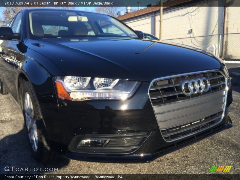Brilliant Black / Velvet Beige/Black 2013 Audi A4 2.0T Sedan