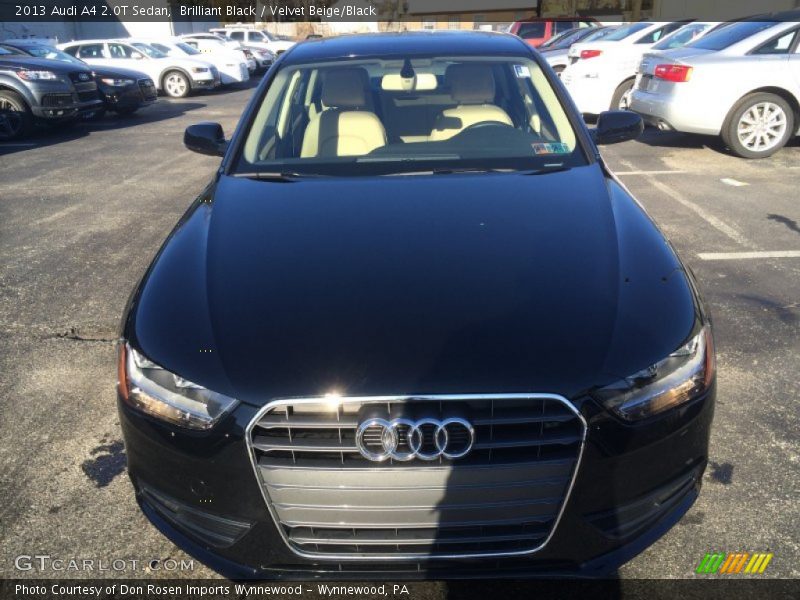 Brilliant Black / Velvet Beige/Black 2013 Audi A4 2.0T Sedan