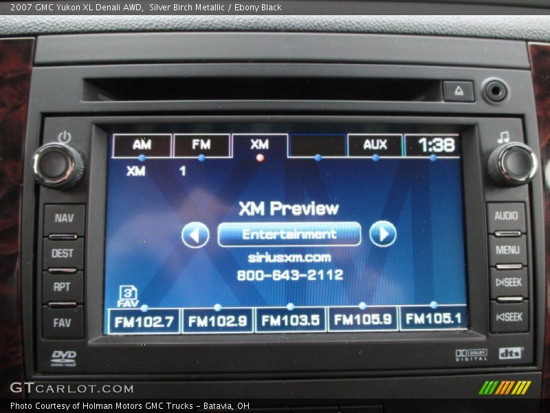 Silver Birch Metallic / Ebony Black 2007 GMC Yukon XL Denali AWD