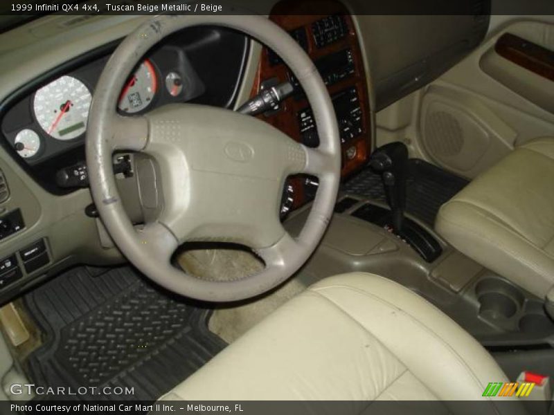 Tuscan Beige Metallic / Beige 1999 Infiniti QX4 4x4