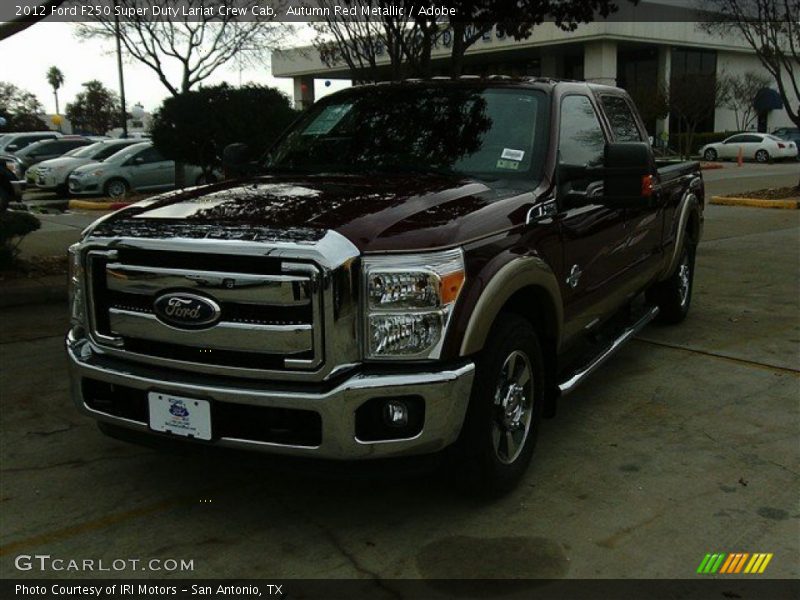 Autumn Red Metallic / Adobe 2012 Ford F250 Super Duty Lariat Crew Cab
