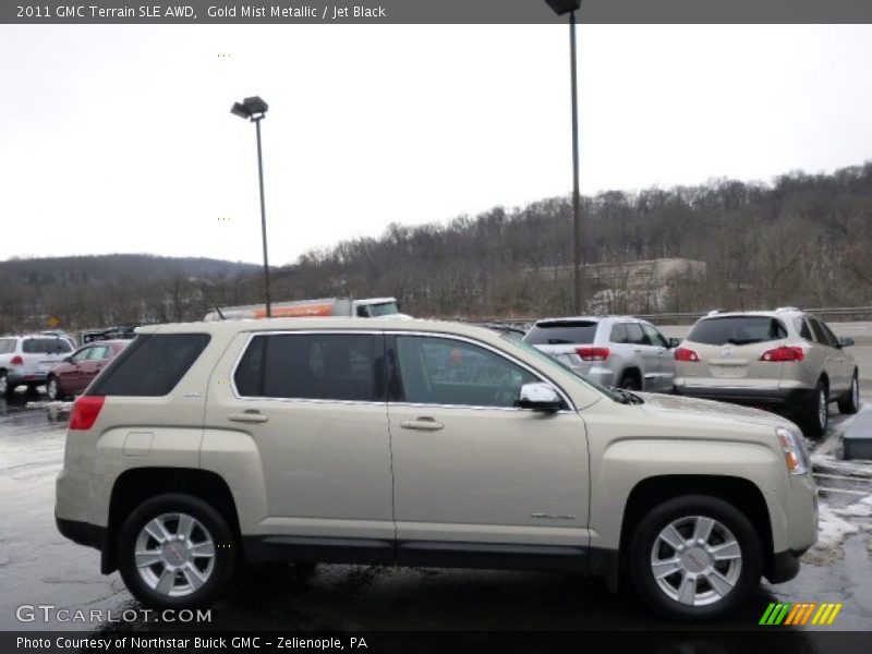 Gold Mist Metallic / Jet Black 2011 GMC Terrain SLE AWD