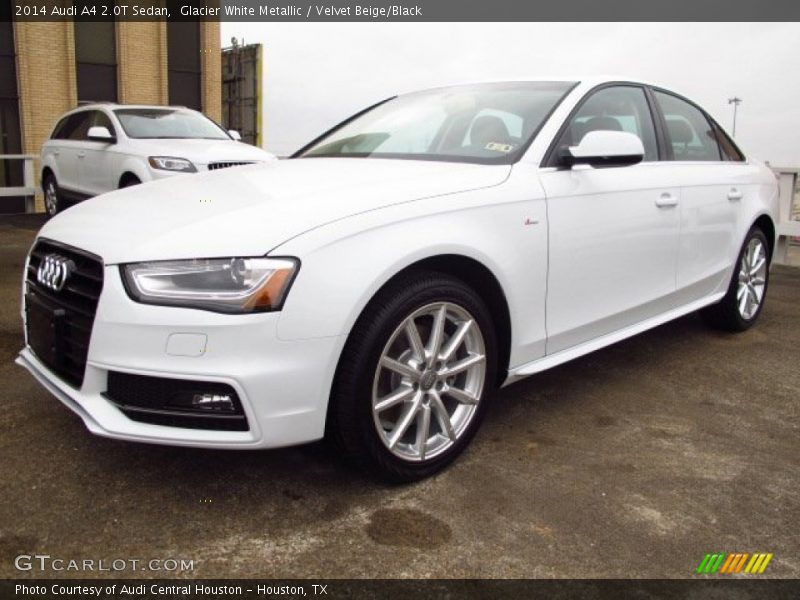 Glacier White Metallic / Velvet Beige/Black 2014 Audi A4 2.0T Sedan