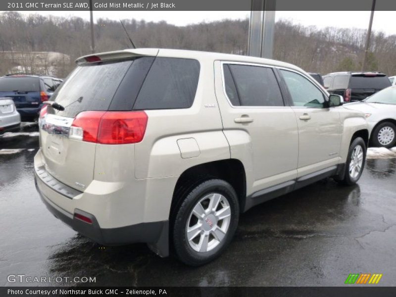 Gold Mist Metallic / Jet Black 2011 GMC Terrain SLE AWD
