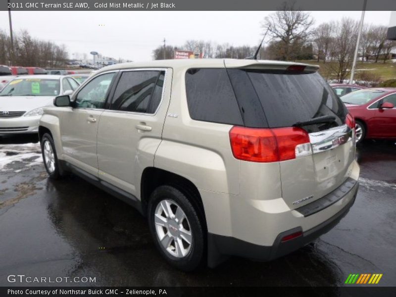 Gold Mist Metallic / Jet Black 2011 GMC Terrain SLE AWD