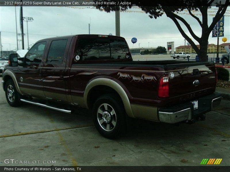 Autumn Red Metallic / Adobe 2012 Ford F250 Super Duty Lariat Crew Cab