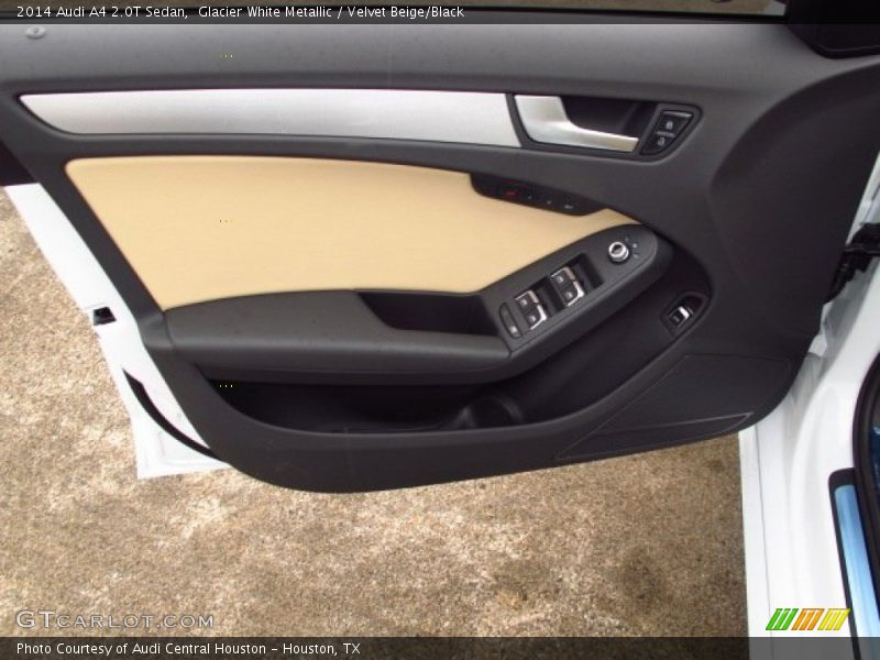 Glacier White Metallic / Velvet Beige/Black 2014 Audi A4 2.0T Sedan