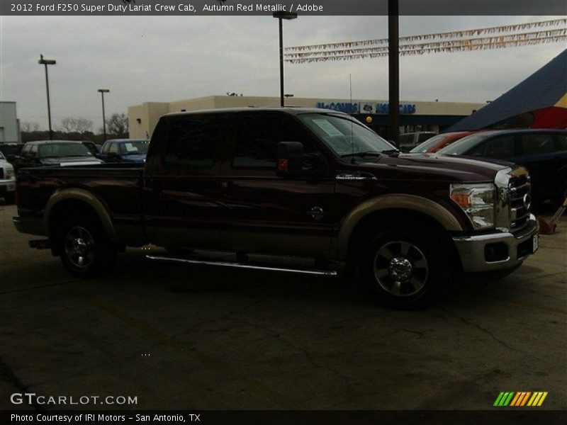 Autumn Red Metallic / Adobe 2012 Ford F250 Super Duty Lariat Crew Cab