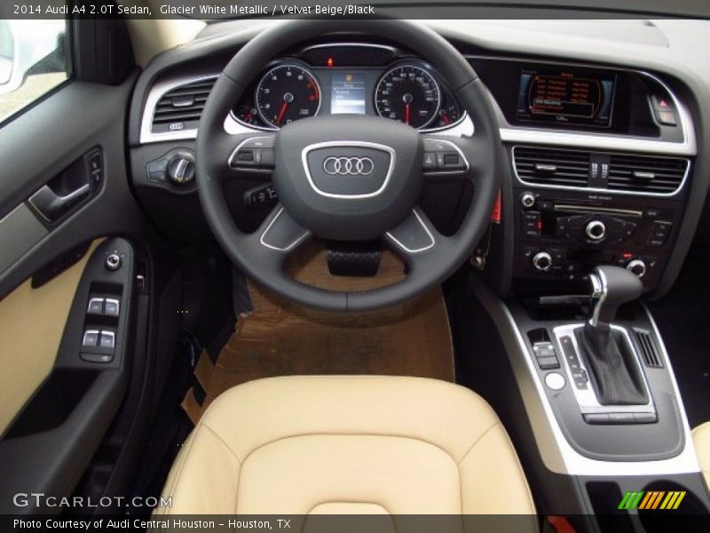 Glacier White Metallic / Velvet Beige/Black 2014 Audi A4 2.0T Sedan
