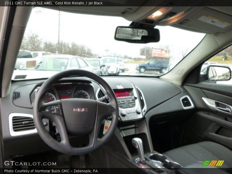 Gold Mist Metallic / Jet Black 2011 GMC Terrain SLE AWD