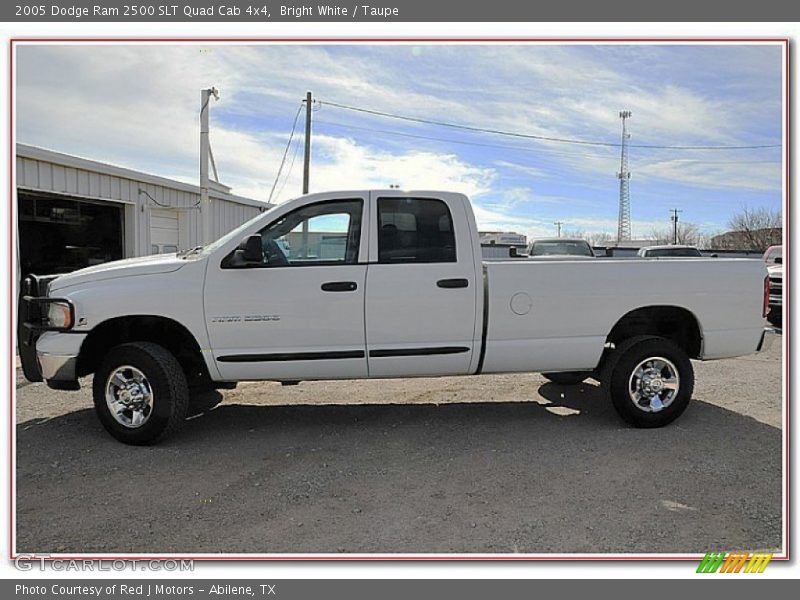 Bright White / Taupe 2005 Dodge Ram 2500 SLT Quad Cab 4x4