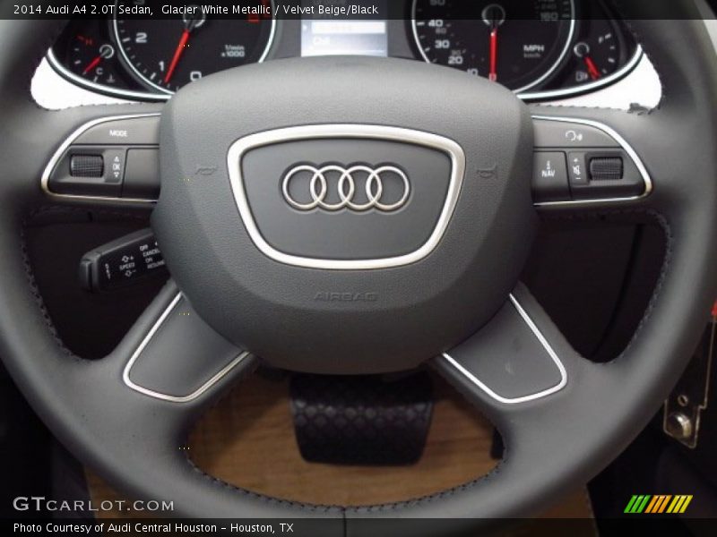 Glacier White Metallic / Velvet Beige/Black 2014 Audi A4 2.0T Sedan