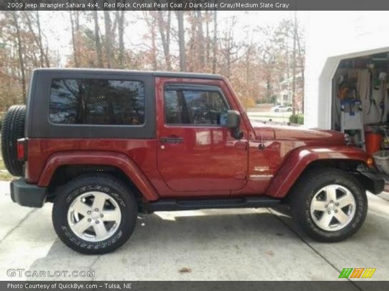 Red Rock Crystal Pearl Coat / Dark Slate Gray/Medium Slate Gray 2009 Jeep Wrangler Sahara 4x4
