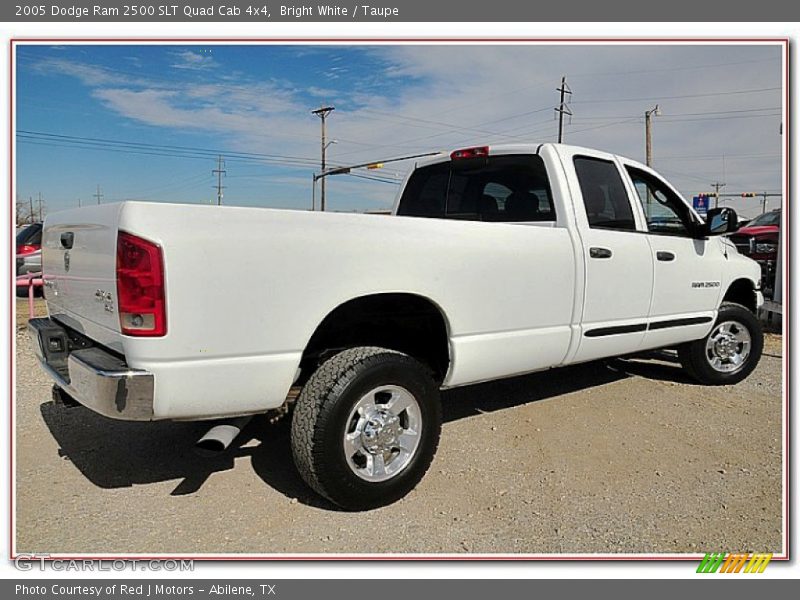 Bright White / Taupe 2005 Dodge Ram 2500 SLT Quad Cab 4x4