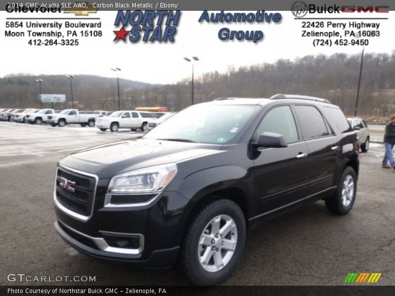 Carbon Black Metallic / Ebony 2014 GMC Acadia SLE AWD