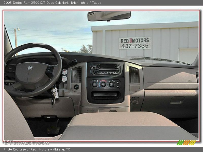 Bright White / Taupe 2005 Dodge Ram 2500 SLT Quad Cab 4x4