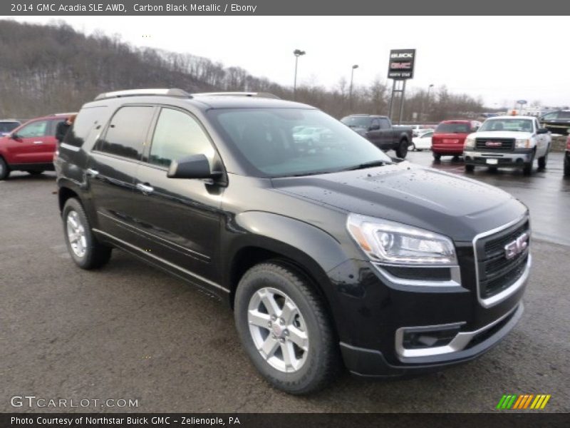 Carbon Black Metallic / Ebony 2014 GMC Acadia SLE AWD
