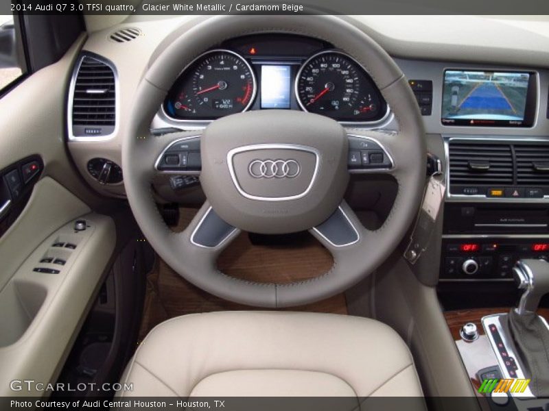 Glacier White Metallic / Cardamom Beige 2014 Audi Q7 3.0 TFSI quattro