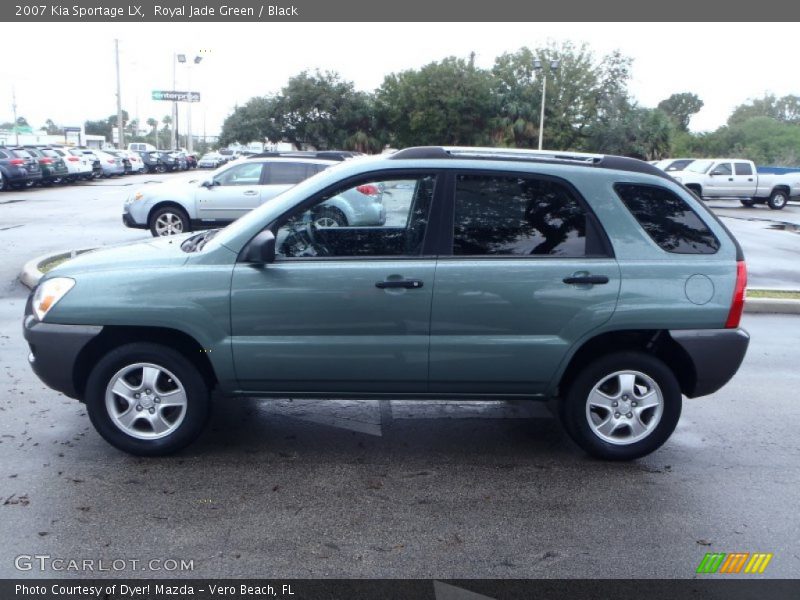 Royal Jade Green / Black 2007 Kia Sportage LX