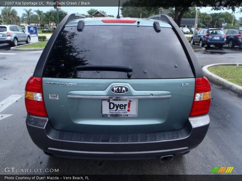 Royal Jade Green / Black 2007 Kia Sportage LX
