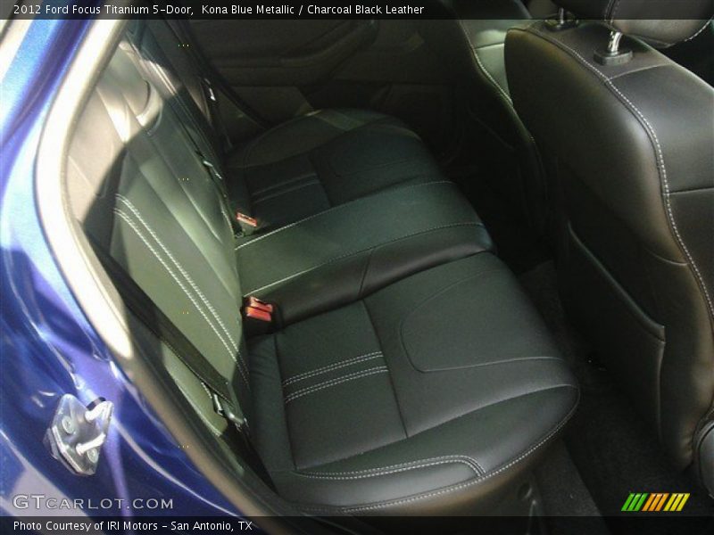 Kona Blue Metallic / Charcoal Black Leather 2012 Ford Focus Titanium 5-Door