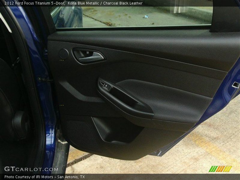 Kona Blue Metallic / Charcoal Black Leather 2012 Ford Focus Titanium 5-Door