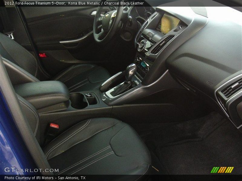 Kona Blue Metallic / Charcoal Black Leather 2012 Ford Focus Titanium 5-Door