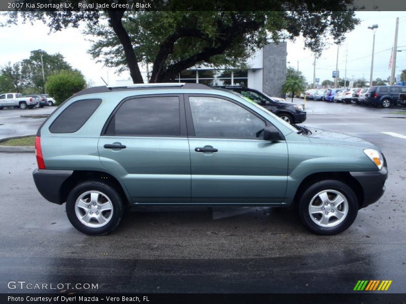 Royal Jade Green / Black 2007 Kia Sportage LX