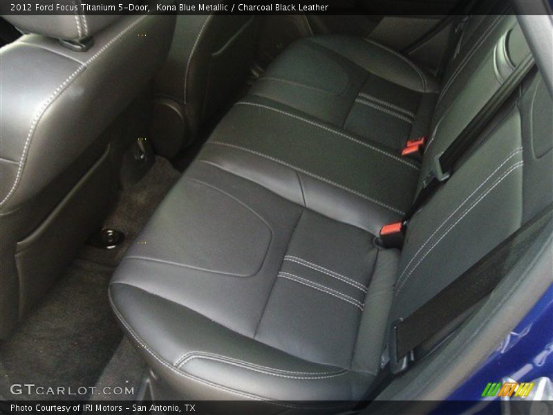 Kona Blue Metallic / Charcoal Black Leather 2012 Ford Focus Titanium 5-Door