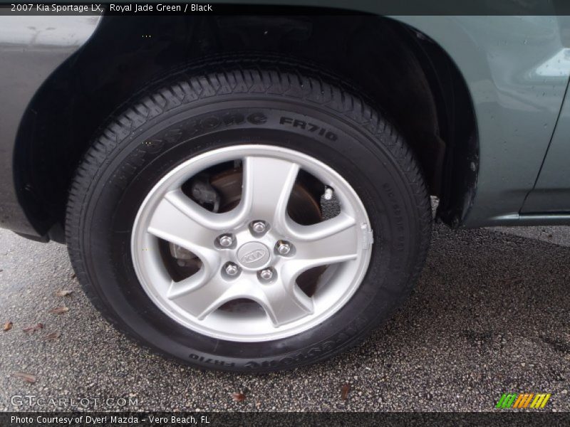 Royal Jade Green / Black 2007 Kia Sportage LX