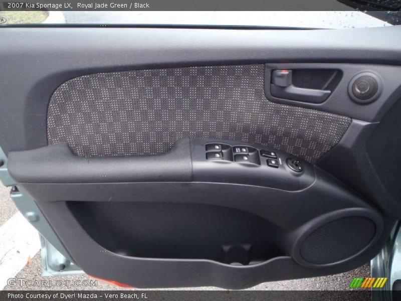 Royal Jade Green / Black 2007 Kia Sportage LX
