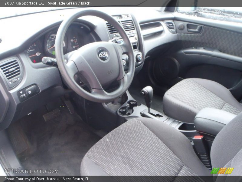 Royal Jade Green / Black 2007 Kia Sportage LX